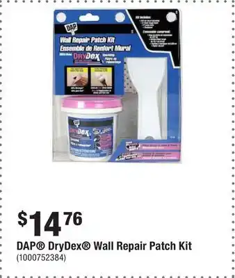 Home Depot Dap drydex wall repair patch kit offer