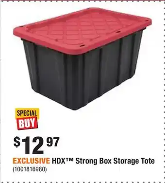 Home Depot Exclusive hdx strong box storage tote offer