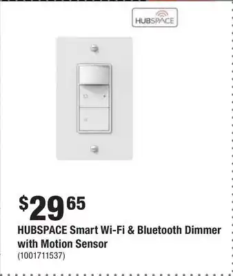 Home Depot Hubspace smart wi-fi & bluetooth dimmer with motion sensor offer