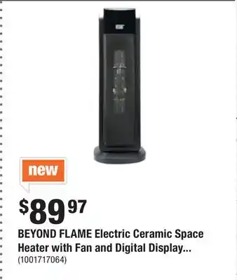 Home Depot Beyond flame electric ceramic space heater with fan and digital display, 1500w offer