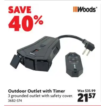 Home Hardware Outdoor outlet with timer offer