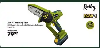 Home Hardware 20v 4 pruning saw offer