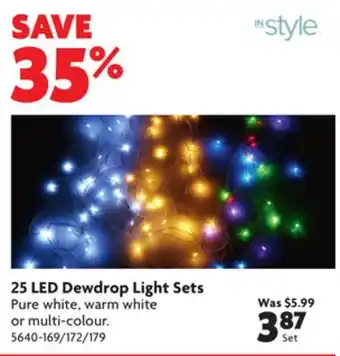 Home Hardware 25 led dewdrop light sets offer