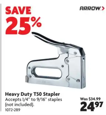Home Hardware Heavy duty t50 stapler offer