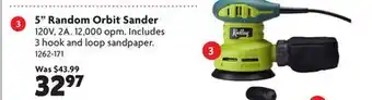 Home Hardware 5 random orbit sander offer