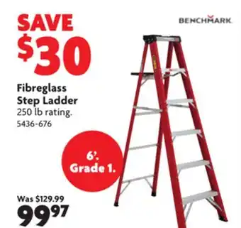 Home Hardware Fibreglass step ladder offer