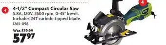 Home Hardware 4-1/2 compact circular saw offer