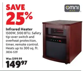 Home Hardware Infrared heater offer