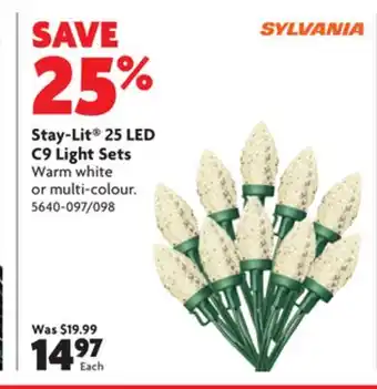 Home Hardware Stay-lit 25 led c9 light sets offer