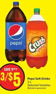 FreshCo Pepsi soft drinks 2 l selected varieties offer