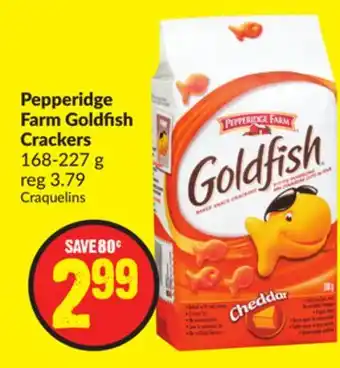 FreshCo Pepperidge farm goldfish crackers 168-227 g offer
