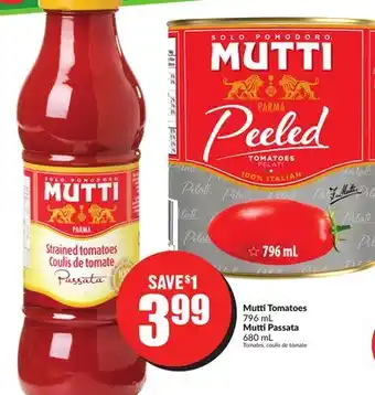 FreshCo Mutti tomatoes 796 ml mutti passata 680 ml offer
