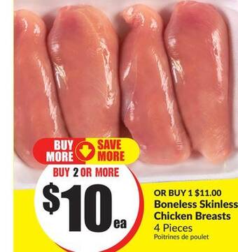 FreshCo Boneless skinless chicken breasts 4 pieces offer