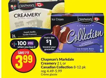 FreshCo Chapman's markdale creamery 2 l or canadian collection 8-12 pk offer