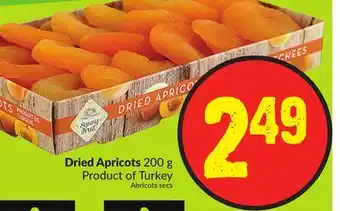FreshCo Dried apricots 200 g product of turkey offer