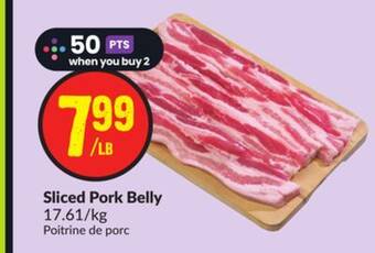 FreshCo Sliced pork belly 17.61/kg offer
