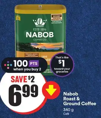 FreshCo Nabob roast & ground coffee 340 g offer