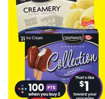 Chalo FreshCo Chapman's markdale creamery 2 l or canadian collection 8-12 pk offer