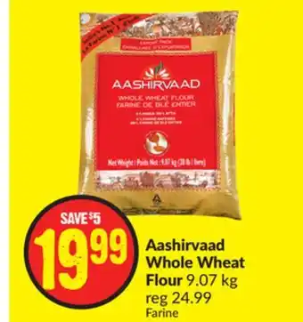 Chalo FreshCo Aashirvaad whole wheat flour 9.07 kg offer