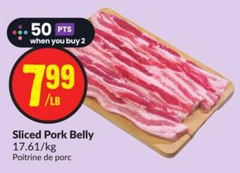 Chalo FreshCo Sliced pork belly 17.61/kg offer