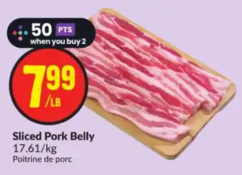 Chalo FreshCo Sliced pork belly 17.61/kg offer