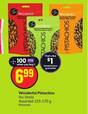 Chalo FreshCo Wonderful pistachios no shells assorted 155-170 g offer