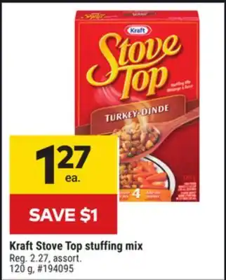 Giant Tiger Kraft stove top stuffing mix offer