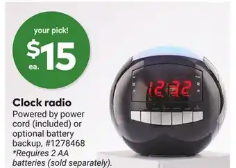 Giant Tiger Clock radio offer