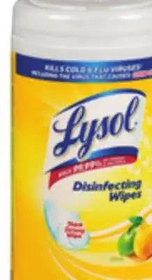 Giant Tiger Lysol disinfecting wipes offer
