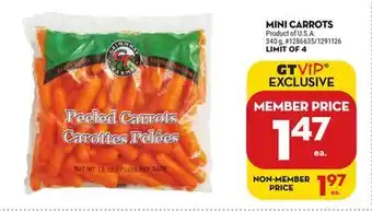 Giant Tiger Mini carrots offer