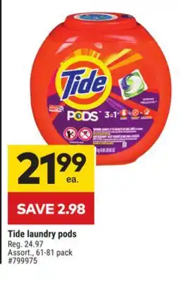 Giant Tiger Tide laundry pods offer