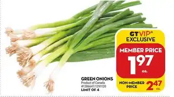 Giant Tiger Green onions offer