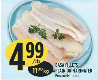 Marché Adonis Basa fillets plain or marinated offer