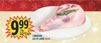 Marché Adonis Canadian leg of lamb halal offer