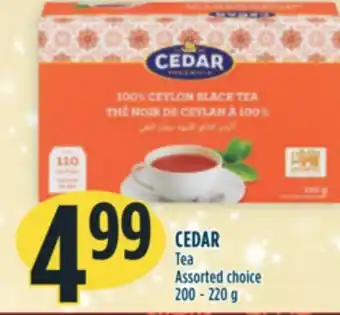 Marché Adonis Cedar tea offer