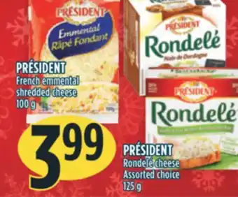 Marché Adonis Président rondelé cheese offer