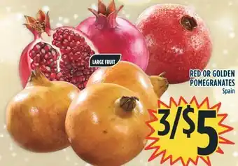 Marché Adonis Red or golden pomegranates offer