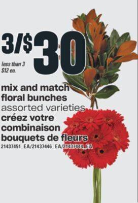 Valu-mart Créez votre combinaison bouquets de fleurs offer