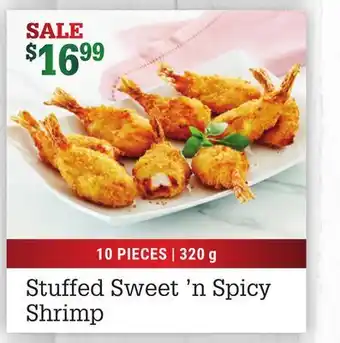M & M Food Market Stuffed sweet 'n spicy shrimp offer