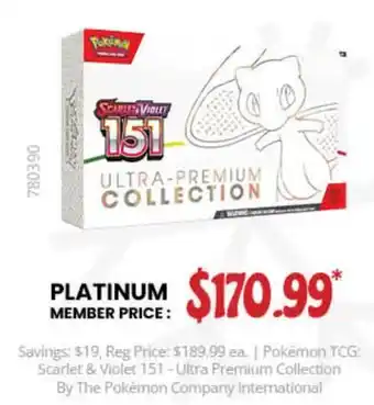 GameStop Pokemon trading card game: scarlet & violet 151 - ultra premium collection offer
