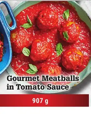 M & M Food Market Gourmet meatballs in tomato sauce offer