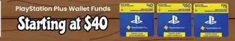 GameStop Playstation plus wallet funds offer