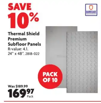 Home Hardware Thermal shield premium subfloor panels offer