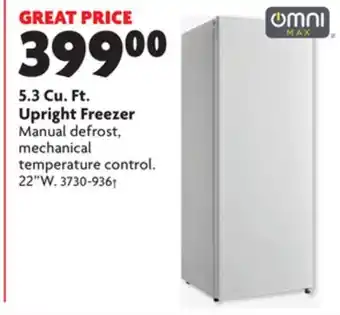 Home Hardware 5.3 cu. ft. upright freezer offer