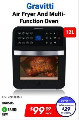 Factory Direct Gravitti 12l air fryer and multifunction- oven offer