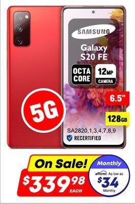 Factory Direct Samsung 6.5 128gb galaxy s20 fe smartphone offer
