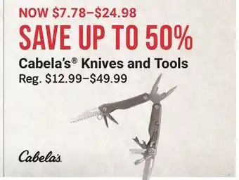 Bass Pro Cabela's knives and tools offer