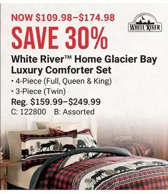 Bass Pro White river home glacier bay luxury comforter set offer