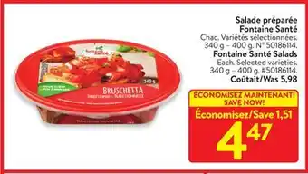 Walmart Fontaine santé salads offer