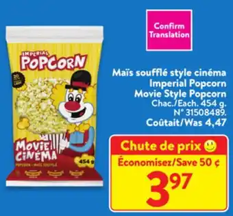 Walmart Imperial popcorn movie style popcorn offer